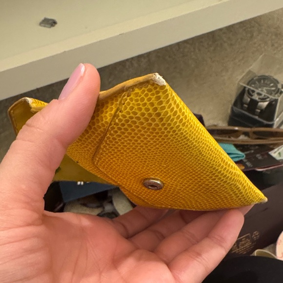 Yellow Snakeskin Card Wallet - Picture 5 of 7